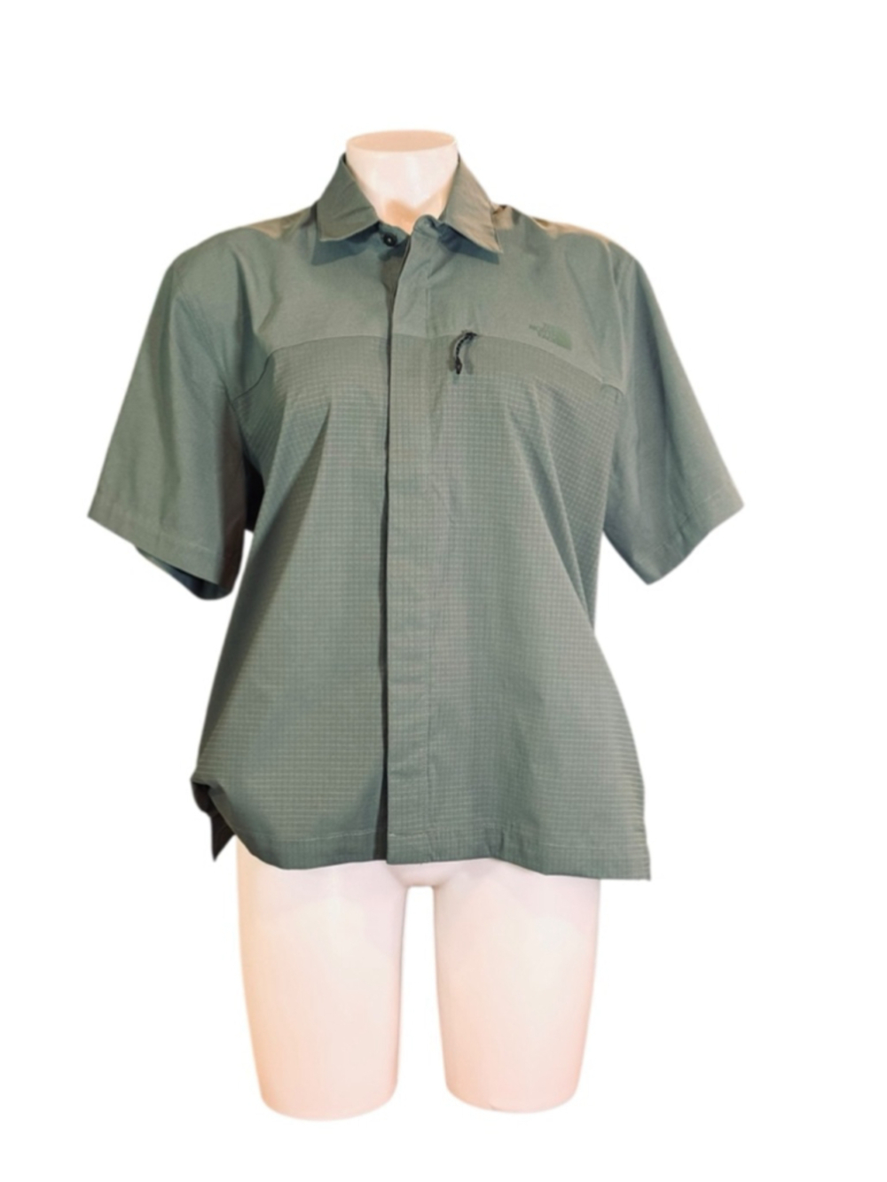 Women's The North Face Button Down Shirt Medium Duck Green